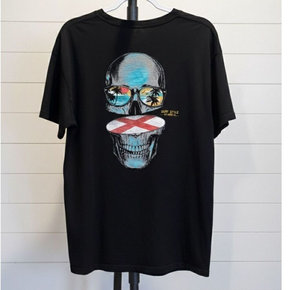 SURF STYLE LOCAL DESTINATION COTTON BEACH COASTAL VIBES VACATION T-SHIRT LARGE